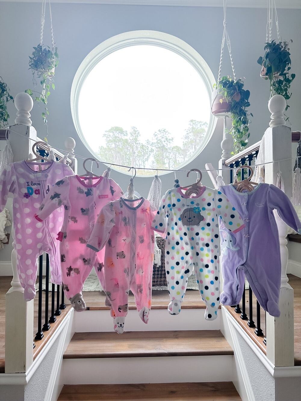 Darling Bulk Lot 5 Cozy Fleece Footed Pajama Sleepers 0-3mths